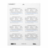 デイジー前面の背面ラベル ラベル (フルシート)