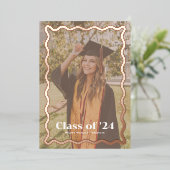 デイジー卒業発表 箔招待状 (立ち正面)