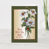 デイジー及びてんとう虫: すべてからの幸せな母の日 カード (正面)