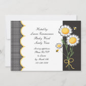 デイジー及びのまわりにのベビーシャワーの招待状 招待状 (裏面)