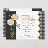 デイジー及びのまわりにのベビーシャワーの招待状 招待状 (正面/裏面)