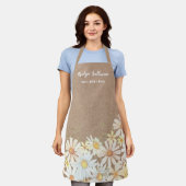 デイジー及びクフェイクラフト紙美しいプロフェッショナル エプロン (着用した状態)