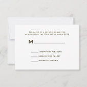 デイジー及びBarnwood素朴な結婚RSVP 出欠カード (裏面)