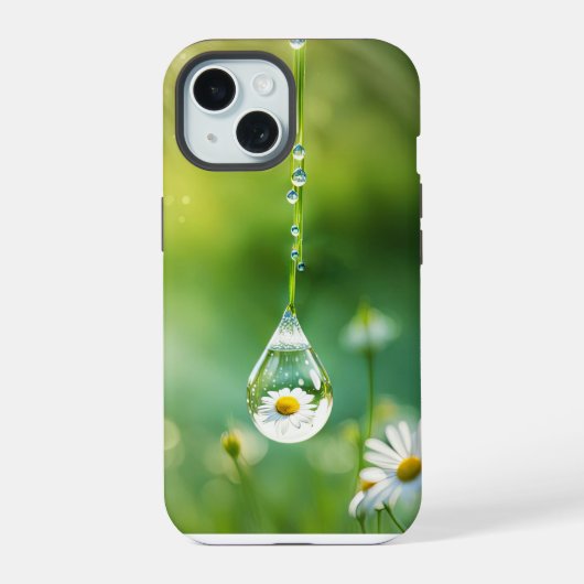 デイジー反射付き露 iPhone 15ケース (裏面)