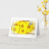 デイジー反射 – ハッピーバースデー娘 カード (黄色い花)