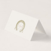 デイジー名札結婚の表ヴィンテージアールヌーボー (裏面)