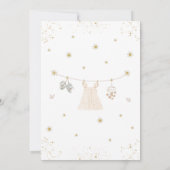 デイジー女の子の赤ちゃん服ベビーシャワー 招待状 (裏面)