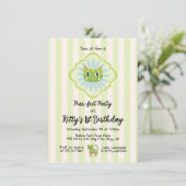 デイジー子猫顔プルフェクトバースデーパーティインビタティ 招待状 (スタンド正面)