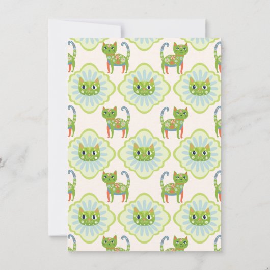 デイジー子猫顔プルフェクトバースデーパーティインビタティ 招待状 (裏面)