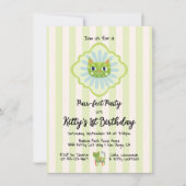 デイジー子猫顔プルフェクトバースデーパーティインビタティ 招待状 (正面)