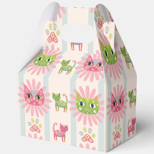 デイジー子猫顔プルフェクトバースデーパーティー フェイバーボックス (正面)