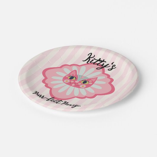 デイジー子猫顔プルフェクトバースデーパーティー ペーパープレート (アングル)