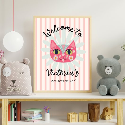 デイジー子猫顔プルフェクトバースデーパーティー ポスター