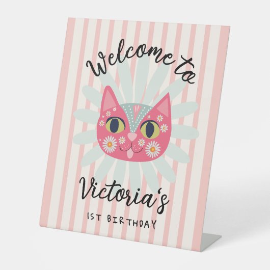デイジー子猫顔プルフェクトバースデーパーティー 台座サイン (正面)