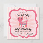 デイジー子猫顔プルフェクトバースデーパーティー 招待状 (正面)