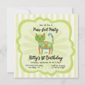 デイジー子猫顔プルフェクトバースデーパーティー 招待状 (正面)
