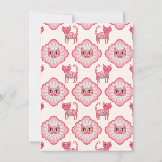 デイジー子猫顔プルフェクトバースデーパーティー 招待状 (裏面)