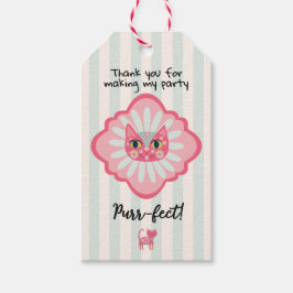 デイジー子猫顔プルフェクト誕生日 ギフトタグ