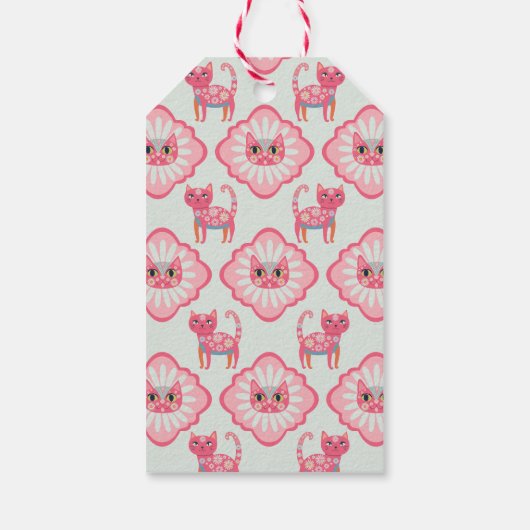 デイジー子猫顔プルフェクト誕生日 ギフトタグ (裏面)