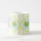 デイジー子猫顔プルフェクト コーヒーマグカップ (正面左)