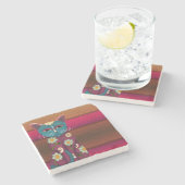 デイジー子猫 ストーンコースター (横)