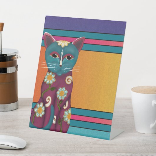 デイジー子猫 台座サイン (インサイチュ)