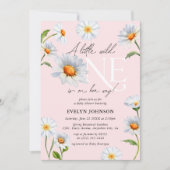 デイジー'小さなワイルドワン'女の子の赤ちゃんシャワー 招待状 (正面)