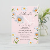 デイジー'小さなワイルドワン'女の子の赤ちゃんシャワー 招待状 (スタンド正面)