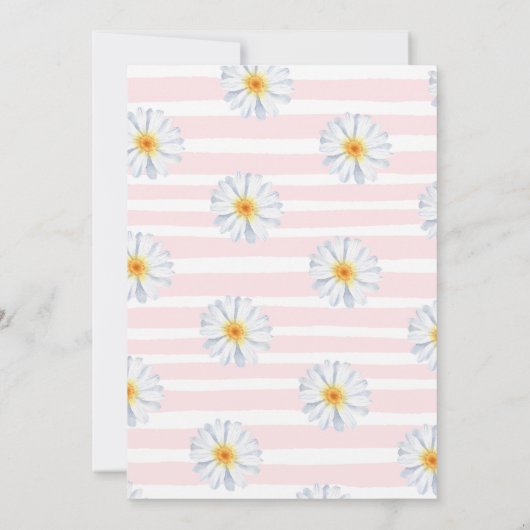 デイジー'小さなワイルドワン'女の子の赤ちゃんシャワー 招待状 (裏面)