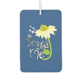 デイジー彼は私の空気新鮮さを愛している カーエアーフレッシュナー (正面)