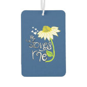 デイジー彼は私の空気新鮮さを愛している カーエアーフレッシュナー (裏面)