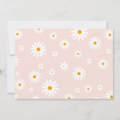デイジー恋しく思ピンクonederful女の子1stバースデーフォト 招待状 (裏面)