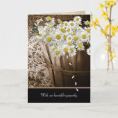 デイジー悔やみや弔慰 カード (黄色い花)