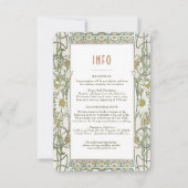 デイジー情報の挿入詳細のヴィンテージクラシックミュシャ 招待状 (正面)