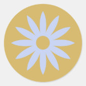 デイジー感謝していご注文ステッカー ラウンドシール (正面)