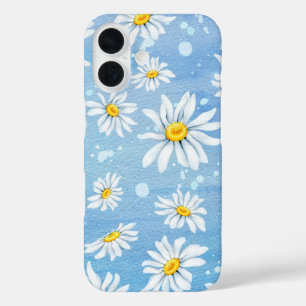デイジー抽象芸術オンブルー iPhone 16ケース