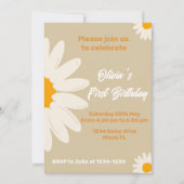 デイジー招待状デイジー誕生日カード 招待状 (正面)