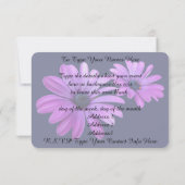 デイジー招待状パーソナライズされたデイジーRSVPカード 出欠カード (裏面)