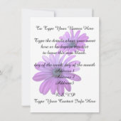 デイジー招待状パーソナライズされたデイジーRSVPカード 招待状 (裏面)