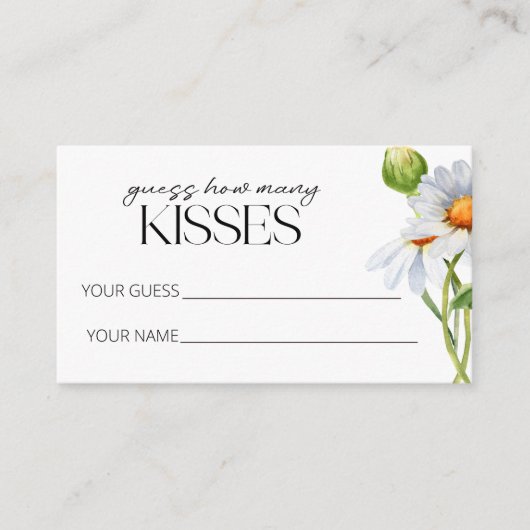 デイジー数を推測するキスブライダルゲーム エンクロージャーカード (正面)