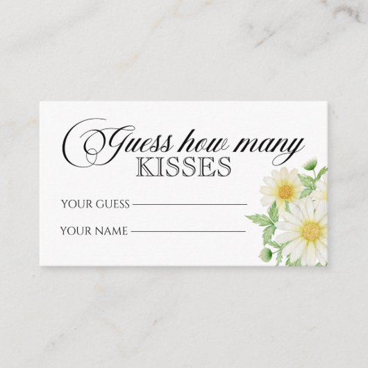 デイジー数を推測するキスブライダルゲーム エンクロージャーカード (正面)