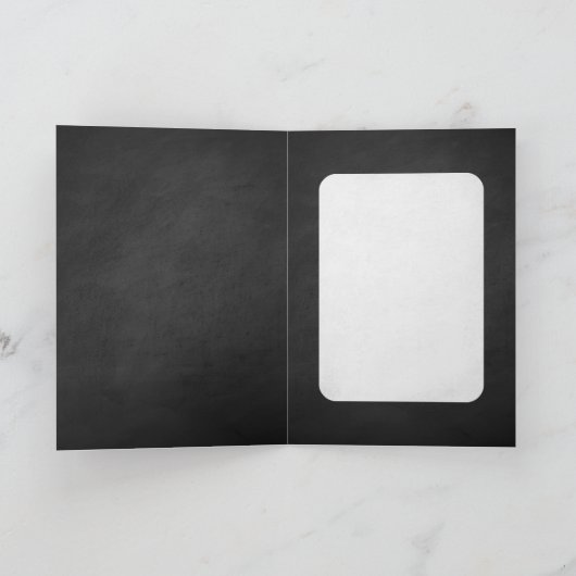 デイジー文字の単語のシンプルさchalkboard カード (内部)