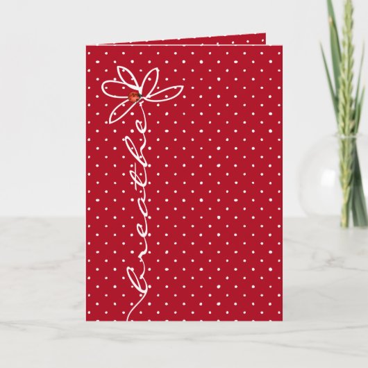 デイジー文字をレディバグで呼吸する カード (正面)