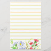 デイジー文房具書手紙の水彩花 便箋 (正面)