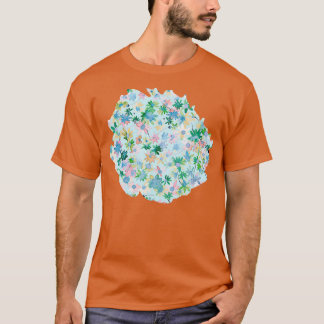 デイジー春カントリーサイドグリーンブルー Tシャツ