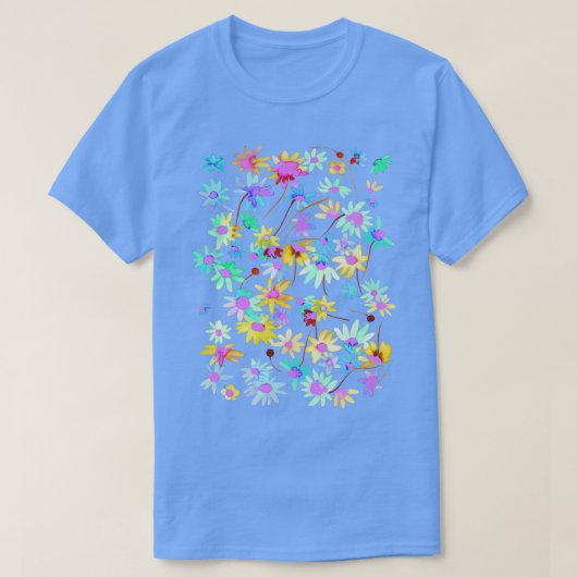 デイジー春カントリーサイドネオン Tシャツ (デザイン正面)