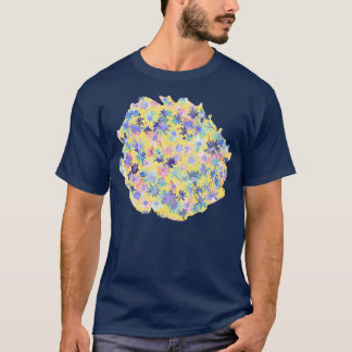 デイジー春カントリーサイドブルーイエロー Tシャツ