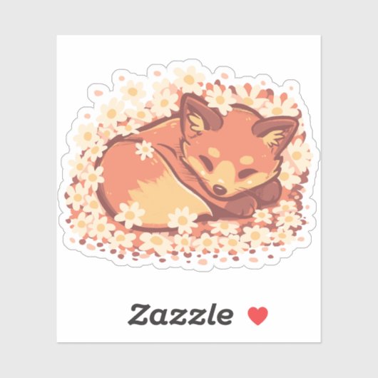 デイジー春キツネ シール (シート)