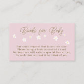 デイジー春ピンクボホガールシャワーブックベビー エンクロージャーカード (正面)