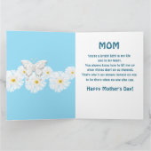 デイジー春フローラバタフライマザーズデイ カード (内部)